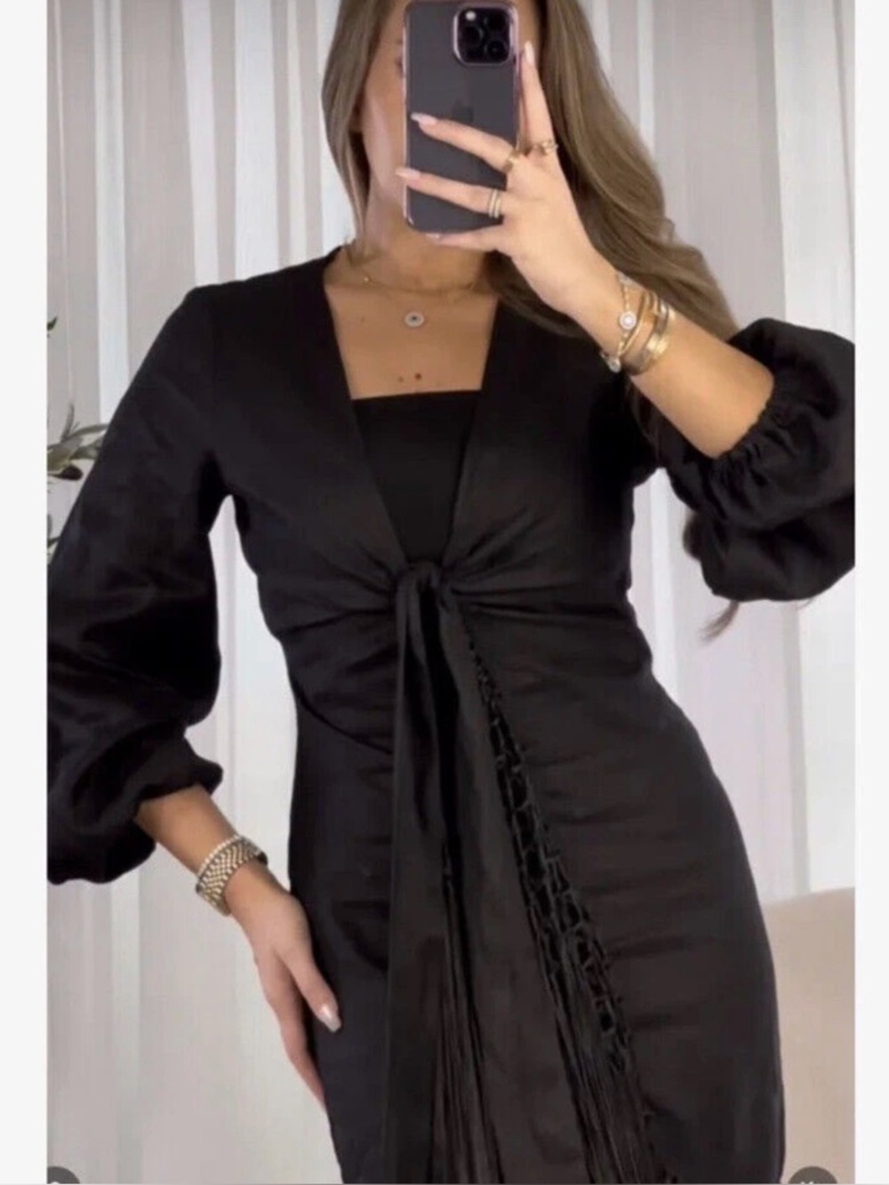 Zara | Fringed Linen Dress Limited Edition | Size S | NWT - Picture 6 of 14
